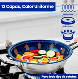 Batería de Cocina 26 Piezas | Sartenes Antiadherentes y Acero Inoxidable | Juego de Ollas y Sartenes