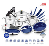 Batería De Cocina Acero Inoxidable Quirúrgico 25 pz - Línea Profesional