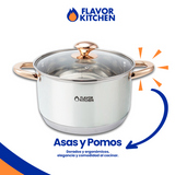 Batería de Cocina Premium - 12 Piezas de Acero Inoxidable