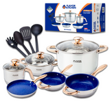 Batería de Cocina Premium - 13 Piezas de Acero Inoxidable