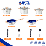 Batería de Cocina Premium - 12 Piezas de Acero Inoxidable