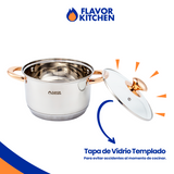 Batería de Cocina Premium - 12 Piezas de Acero Inoxidable