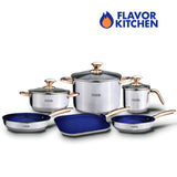 Batería De Cocina Acero Inoxidable Quirúrgico 9 pz - Línea Premium